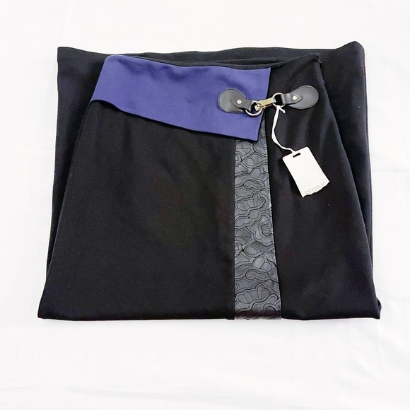 SETRMS Black Block Patterned Long A-Line Skirt NWT SZ38 - Picture 8 of 8